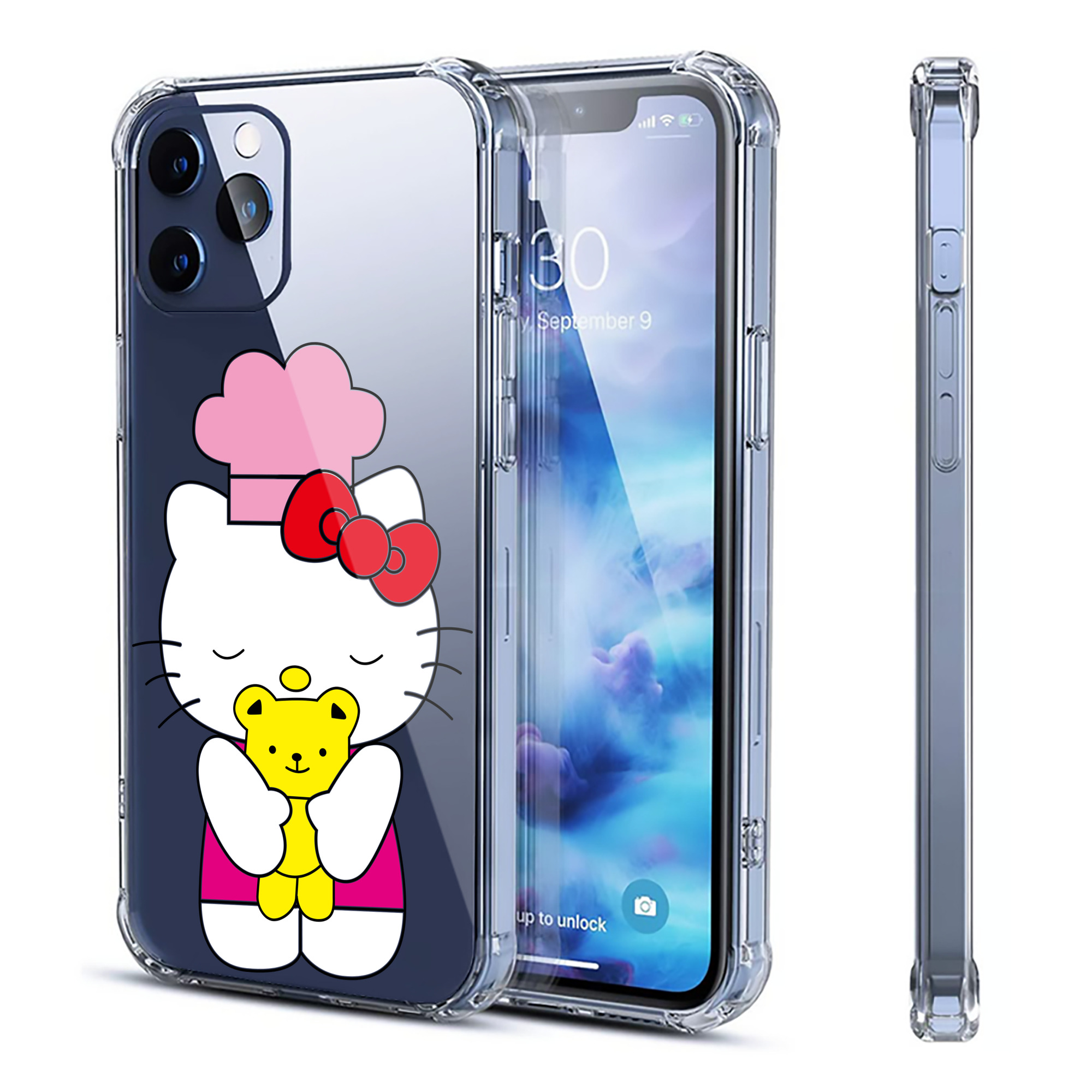 （画像用） Hello Kitty ハローキティ 【iPhone 12シリーズ対応】透明スマホケース（クリアソフトケース）